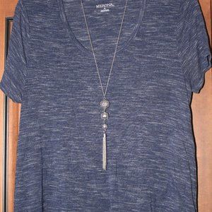 heathered navy scoop neck Merona top
